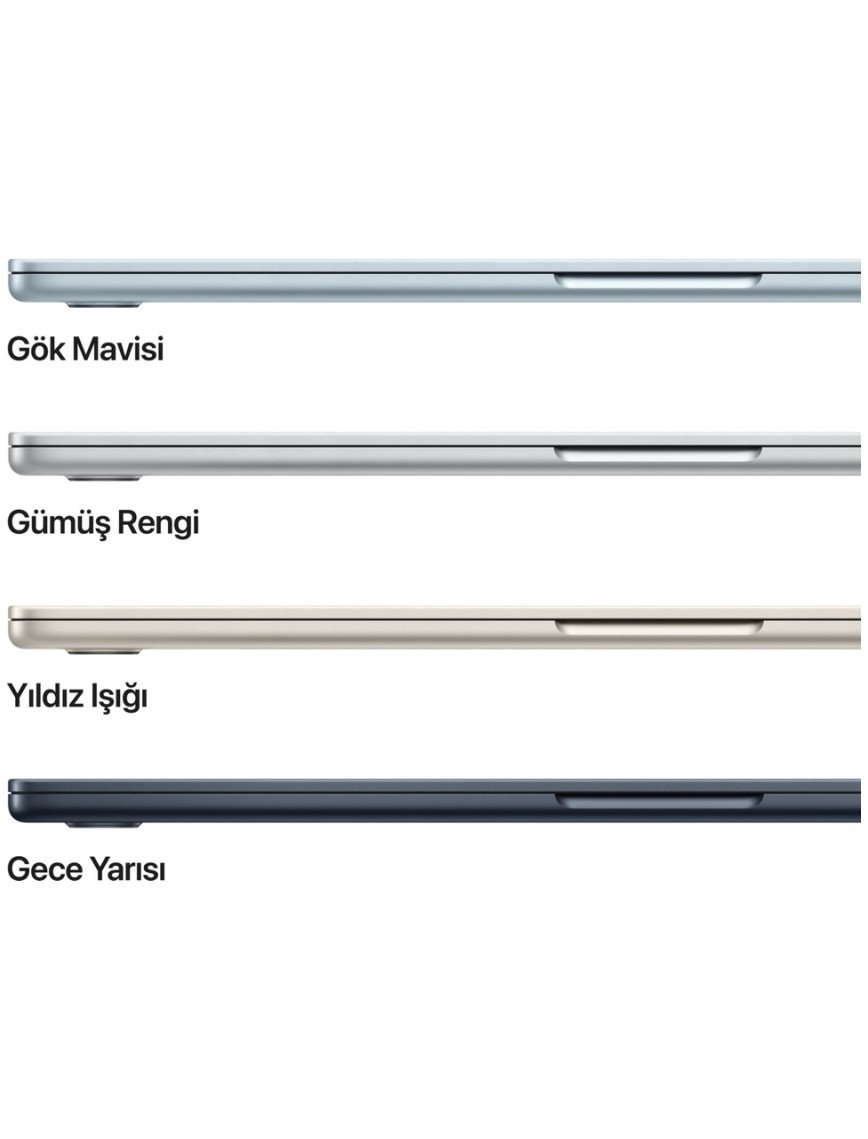 Apple MacBook Air M4 16GB 256GB SSD macOS 15" Taşınabilir Bilgisayar Gök Mavisi MC7A4TU/A