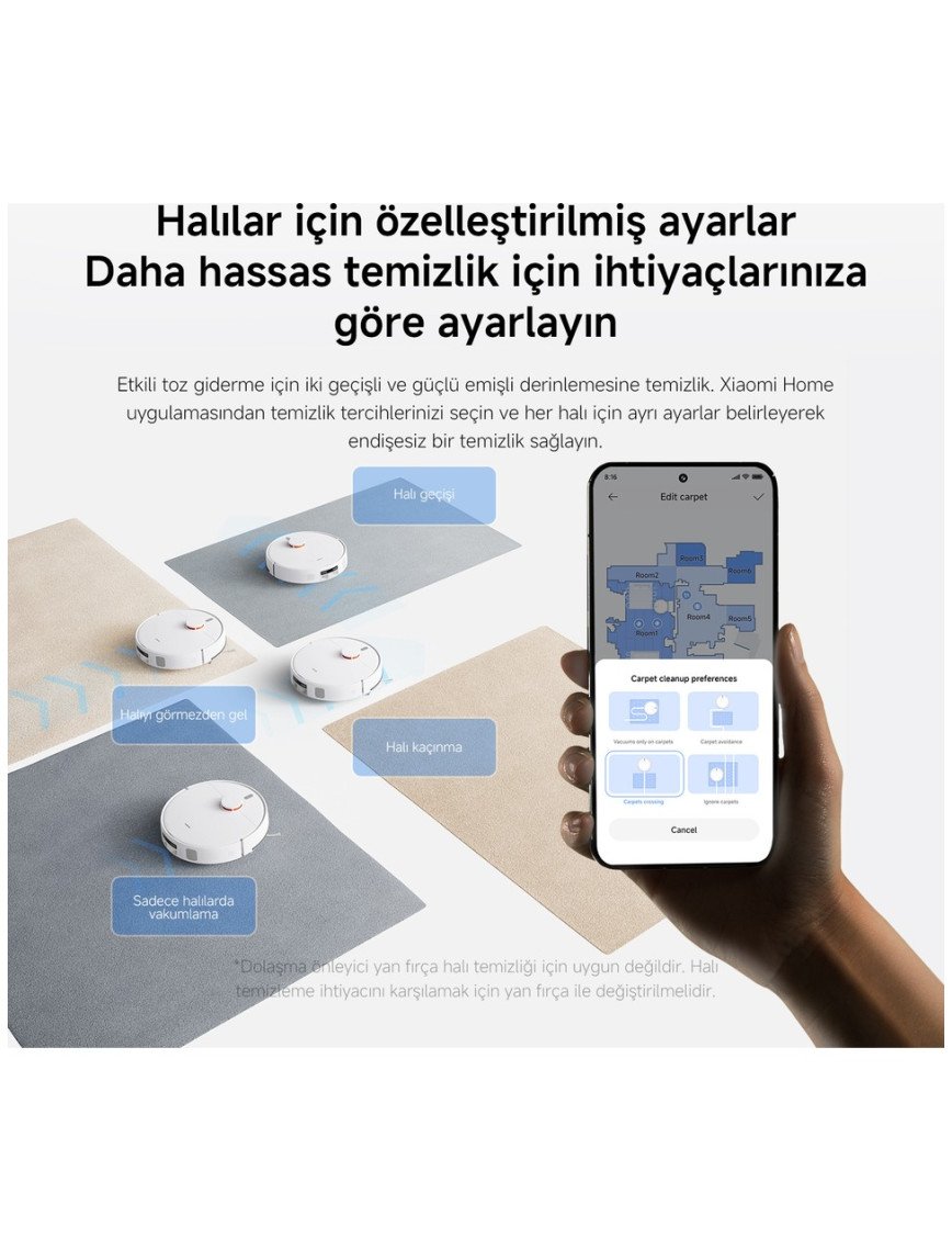 Xiaomi Robot Vacuum H40 Akıllı Robot Süpürge + Mop 10000PA (Xiaomi Türkiye Garantili)